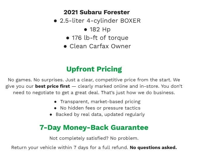 2021 Subaru Forester Premium CVT