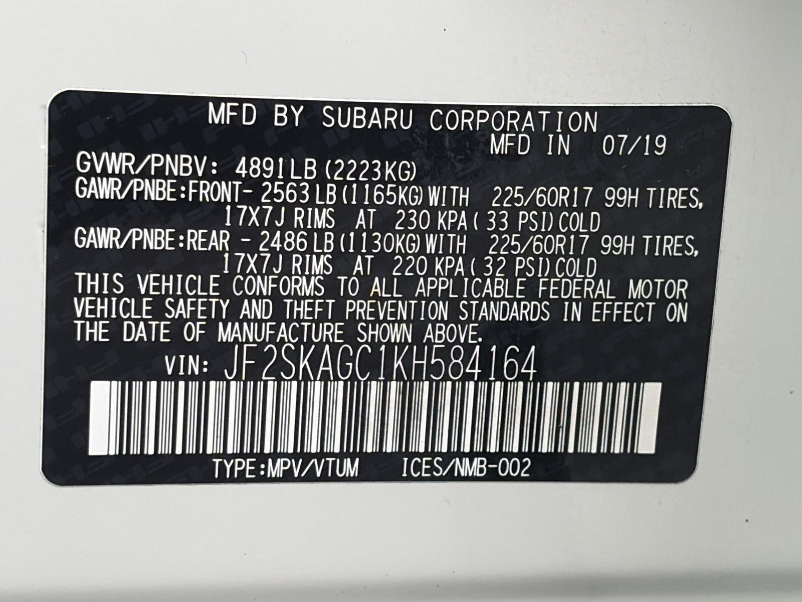 2019 Subaru Forester 2.5i Premium