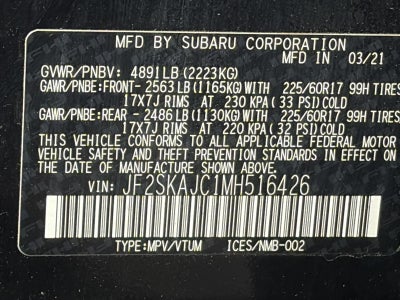 2021 Subaru Forester Premium CVT