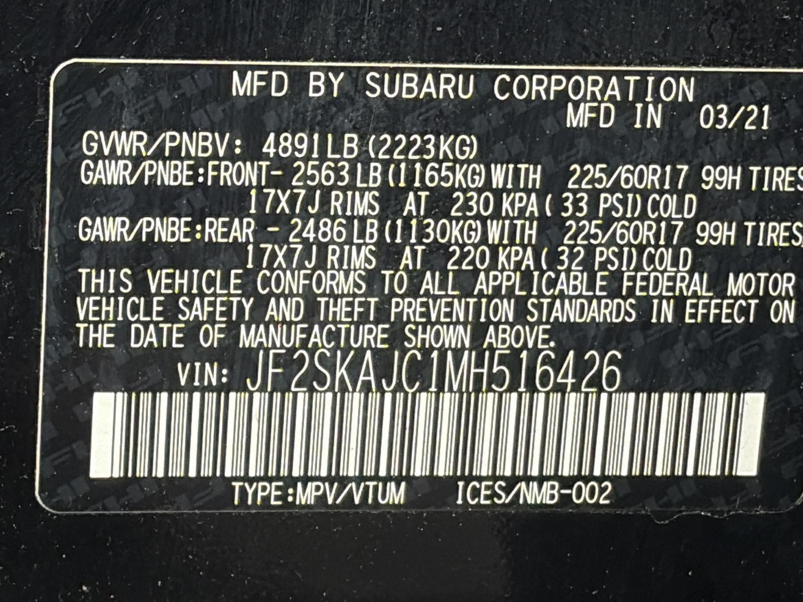 2021 Subaru Forester Premium CVT