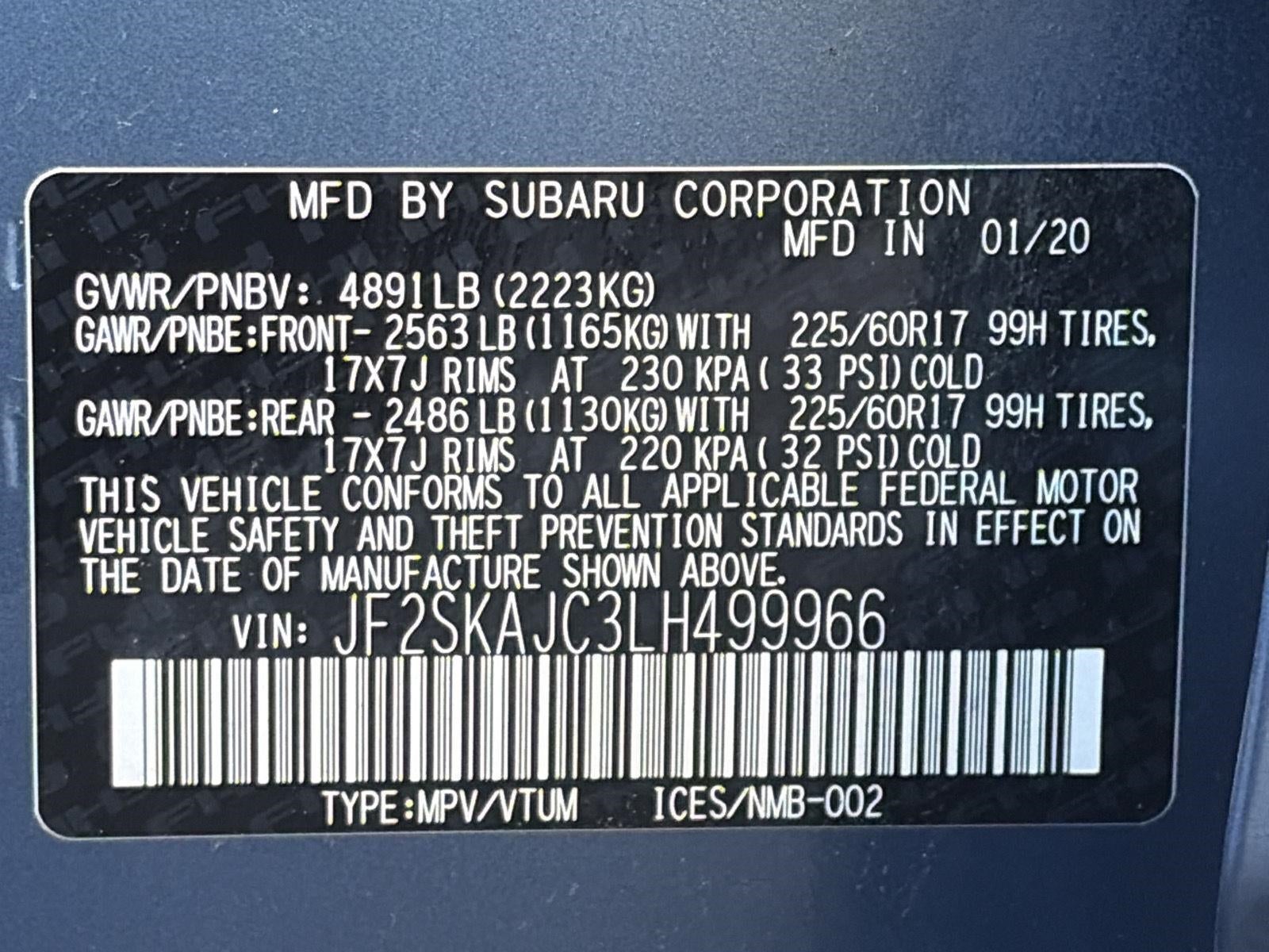 2020 Subaru Forester Premium CVT