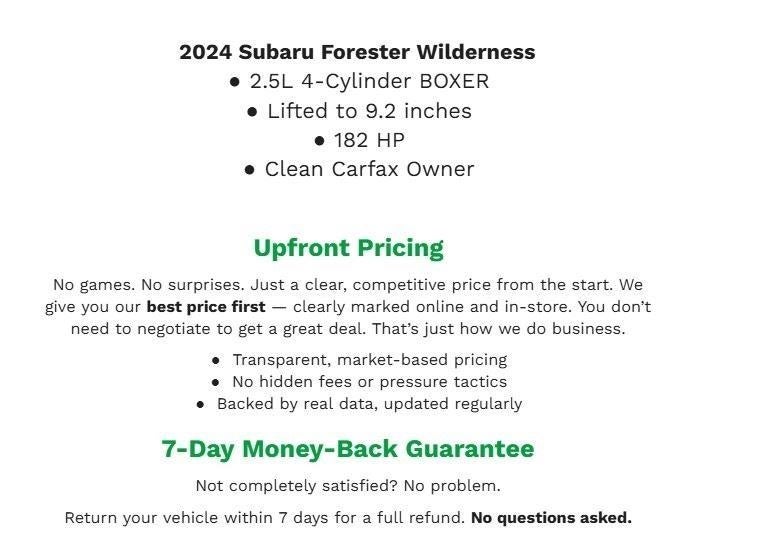 2024 Subaru Forester Wilderness AWD