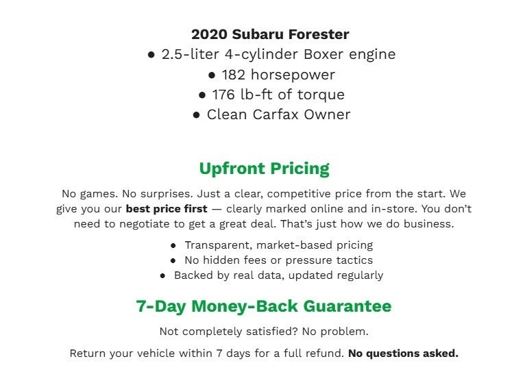 2020 Subaru Forester Premium CVT
