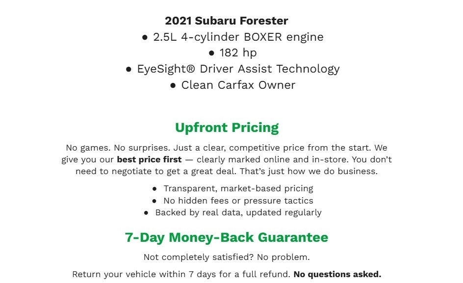 2021 Subaru Forester Sport CVT