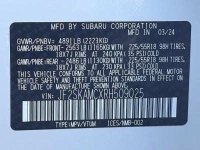 2024 Subaru Forester Touring AWD