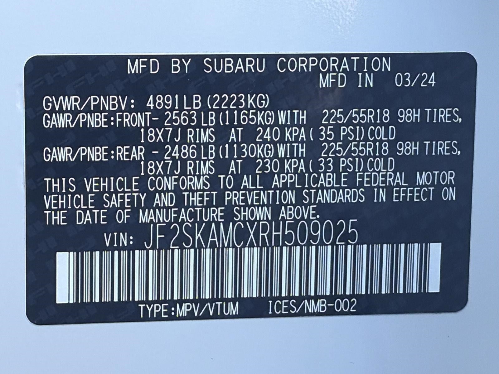 2024 Subaru Forester Touring AWD