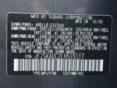 2020 Subaru Forester Limited CVT