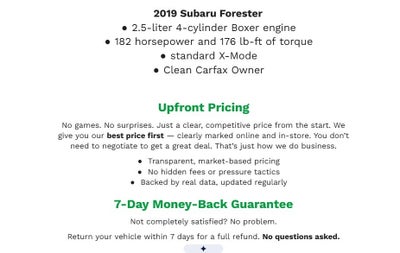 2019 Subaru Forester 2.5i Touring