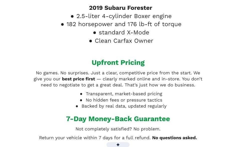 2019 Subaru Forester 2.5i Touring