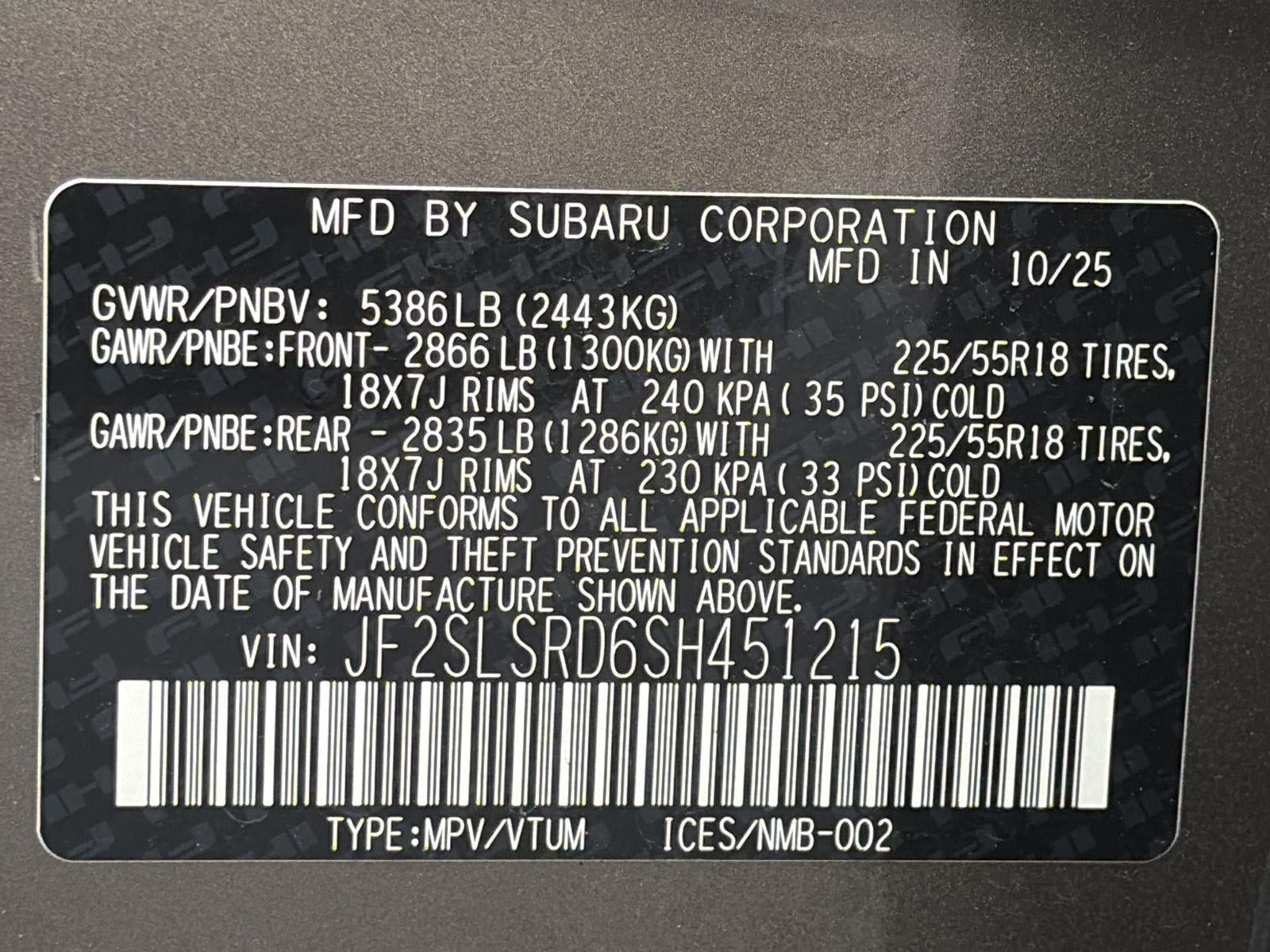 2025 Subaru Forester Limited Hybrid AWD
