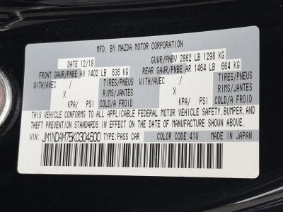 2019 Mazda Mazda MX-5 Miata RF Grand Touring Manual
