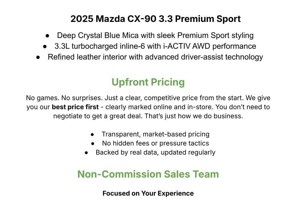 2025 Mazda Mazda CX-90 3.3 Turbo Premium Sport
