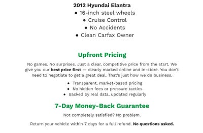 2012 Hyundai Elantra 4dr Sdn Auto GLS