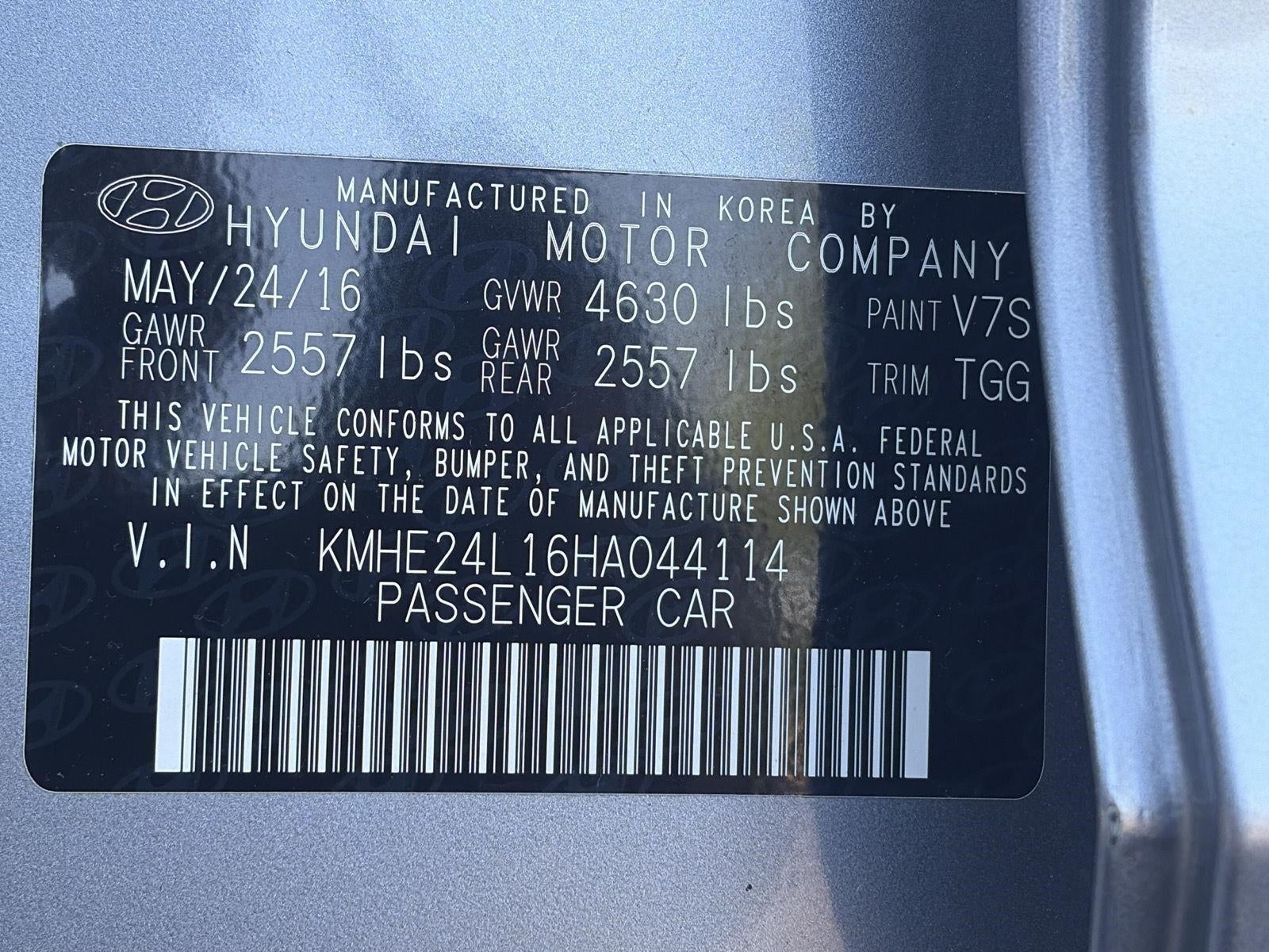2017 Hyundai Sonata Hybrid SE 2.0L