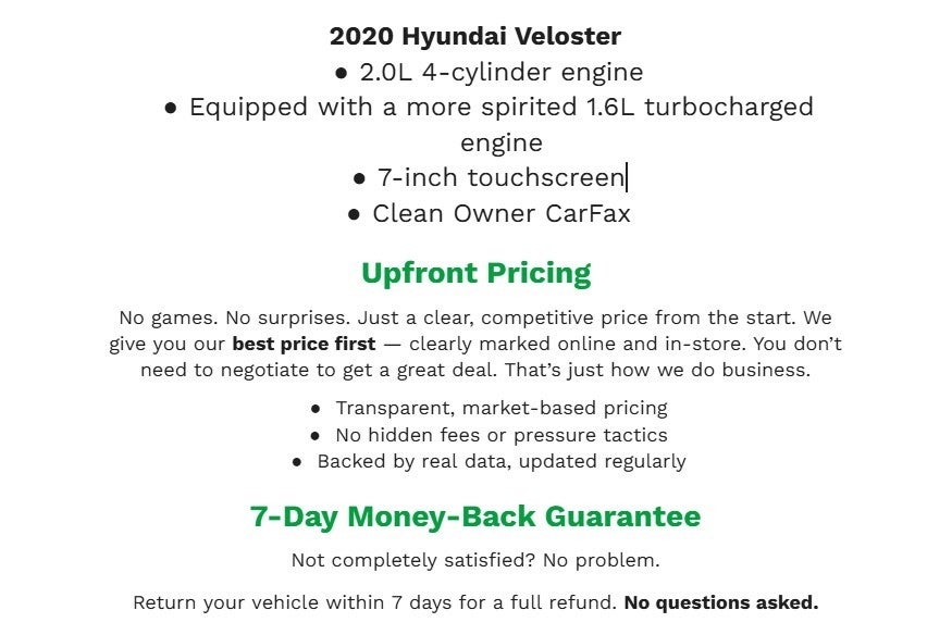 2020 Hyundai VELOSTER HATCHBACK