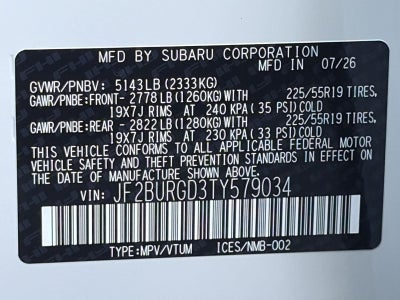 2026 Subaru OUTBACK Limited XT