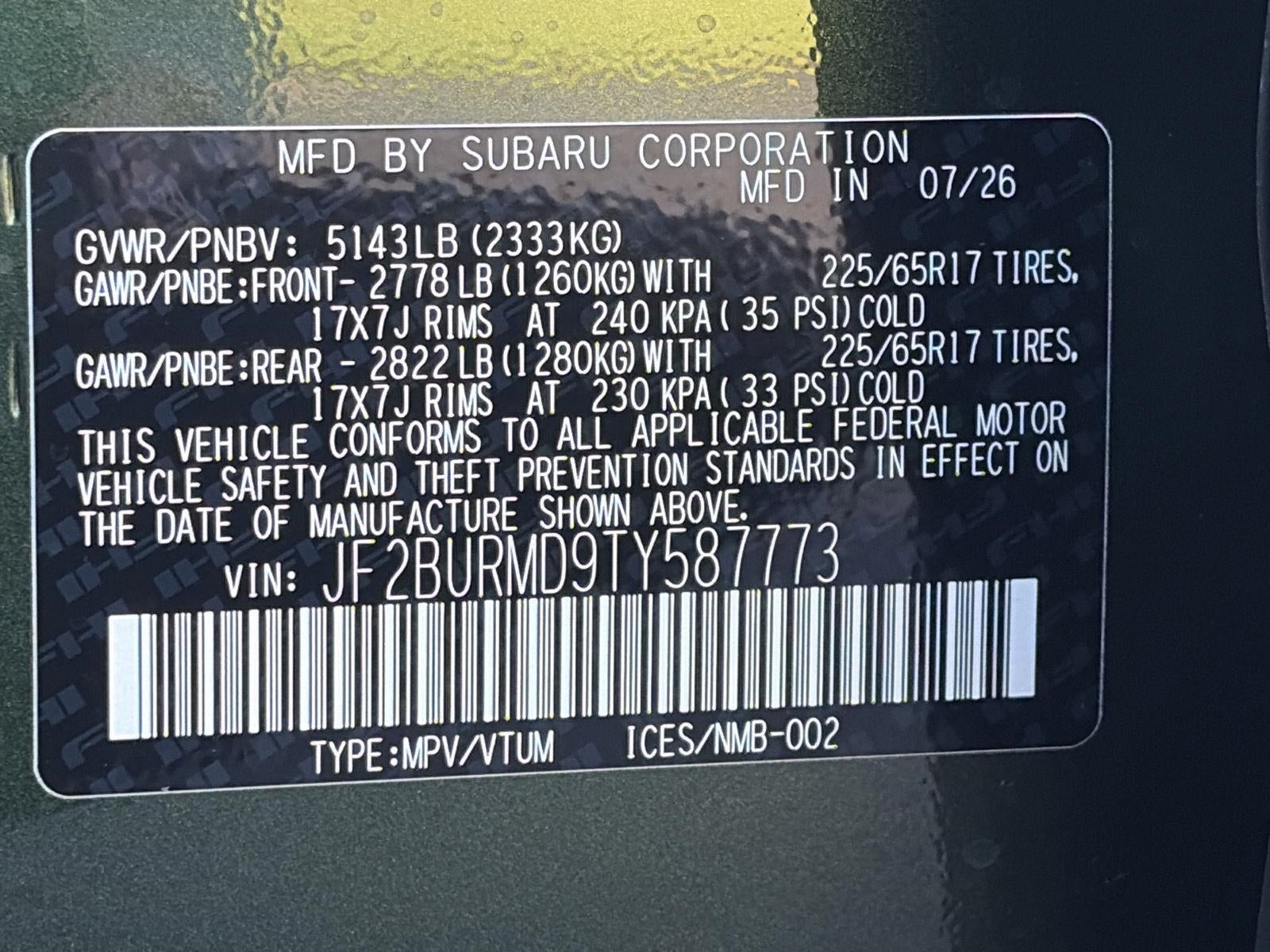 2026 Subaru OUTBACK Wilderness