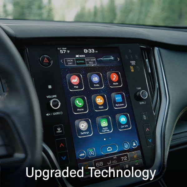 An 8-inch available touchscreen with the words “Ugraded Technology“. | Bergstrom Subaru Oshkosh in Oshkosh WI