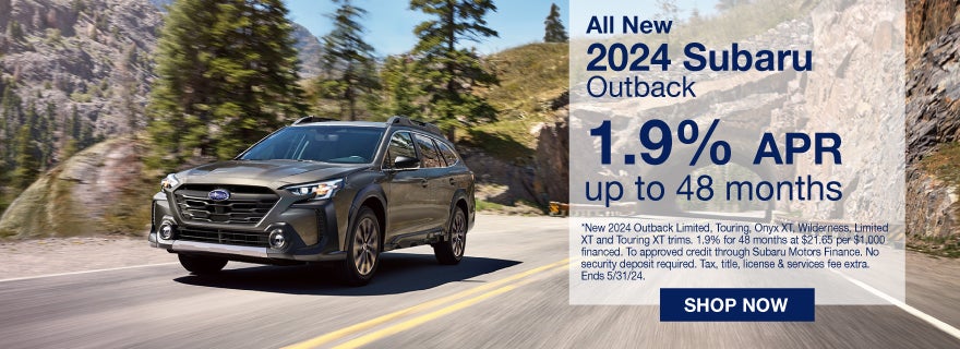 2024 Subaru Outback. 1.9% ARP up to 48 months.