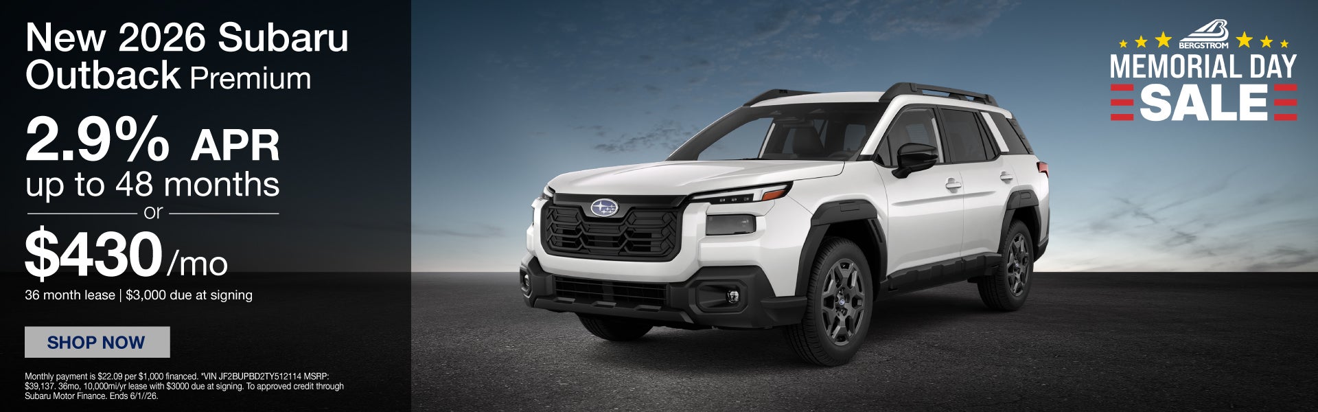 Outback Premium VIN JF2BUPBD2TY512114