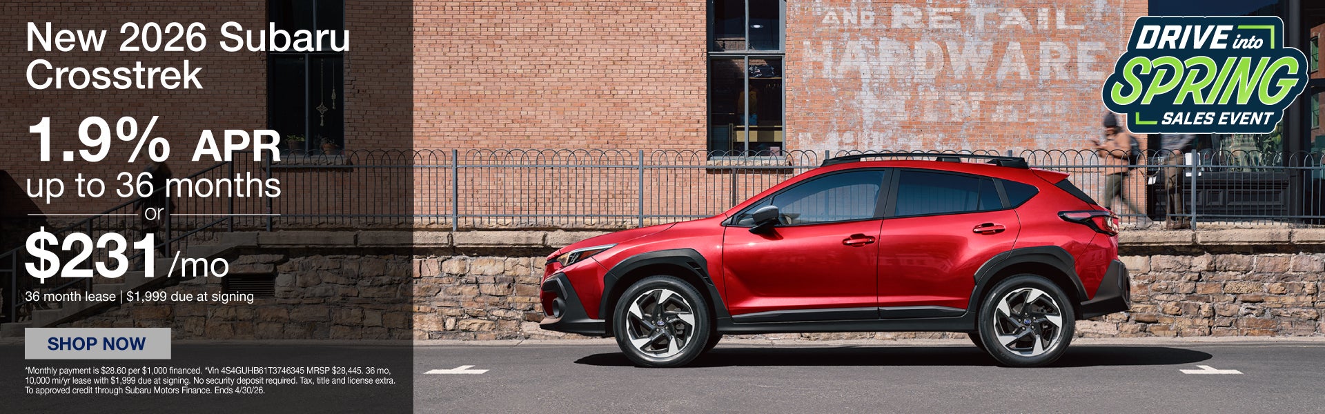 New 2026 Subaru Crosstrek