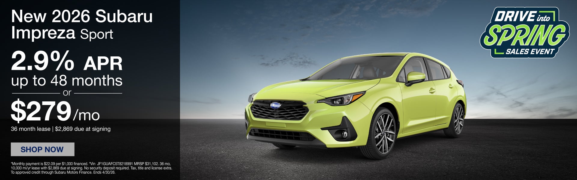 New 2026 Subaru Impreza