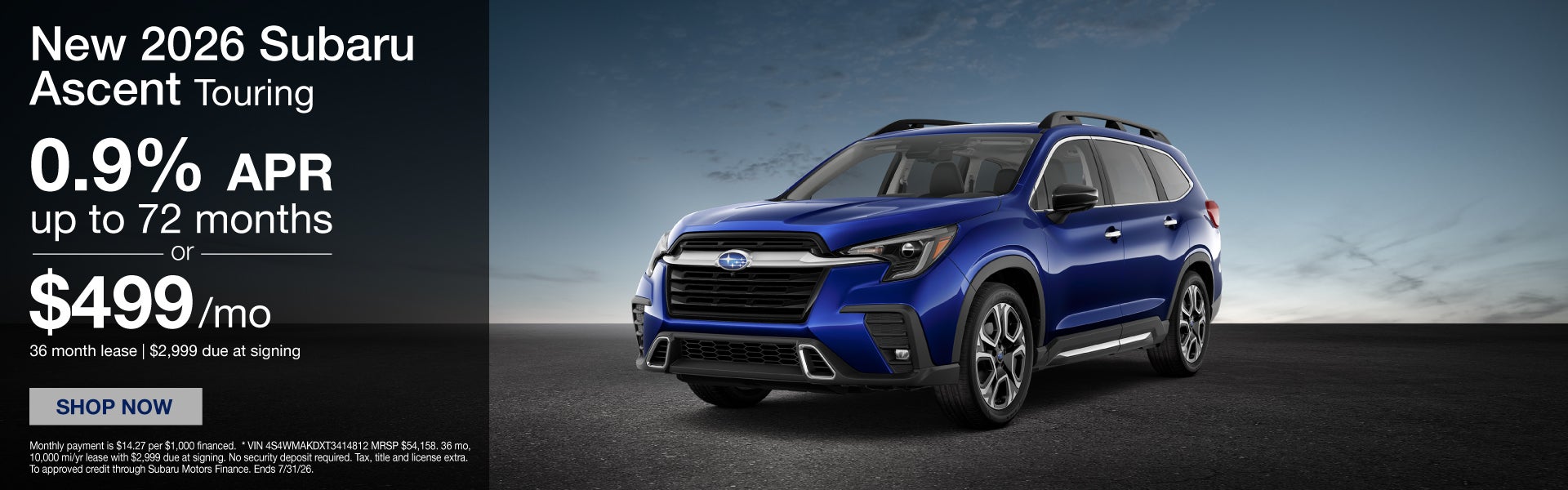 New 2026 Subaru Ascent