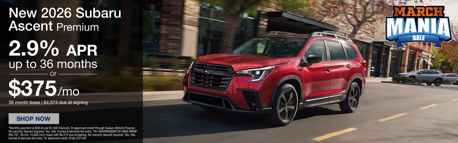 New 2026 Subaru Ascent Premium